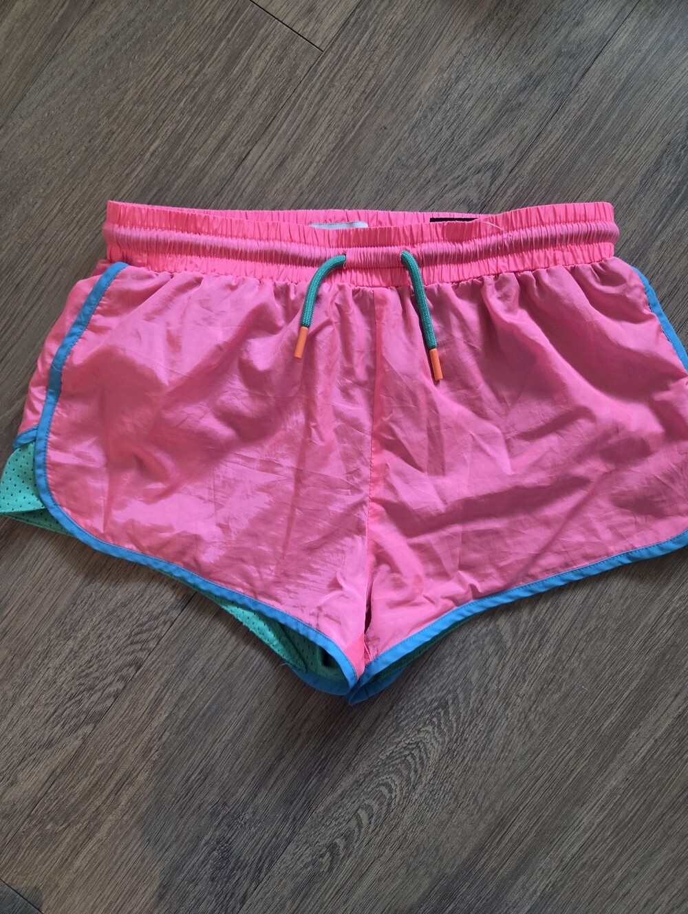 Stella McCartney Kids Pink Shorts with Teal Trim